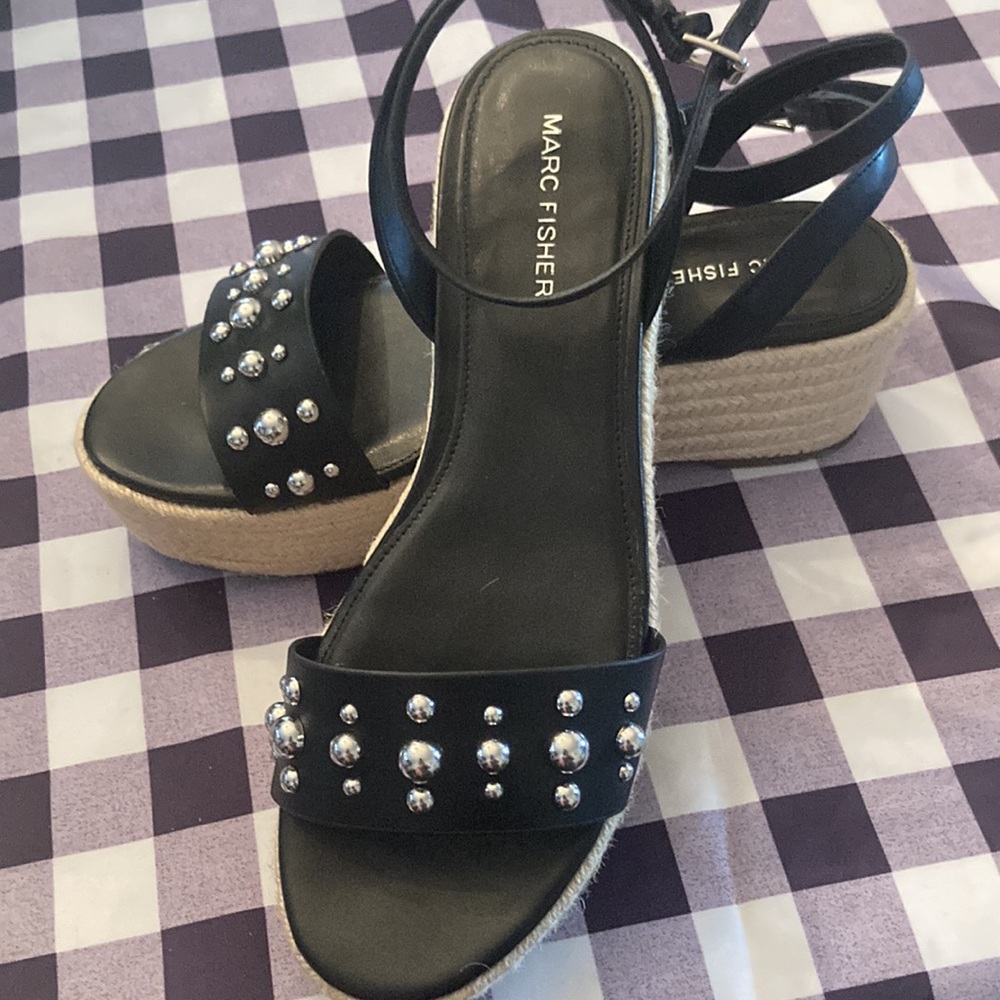 Studded Black Platforms/Espadrilles - image 1